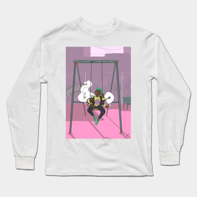 Ice Cream & Cigarettes pt.2: Mint Choc Chip Long Sleeve T-Shirt by Witches Get Stitches